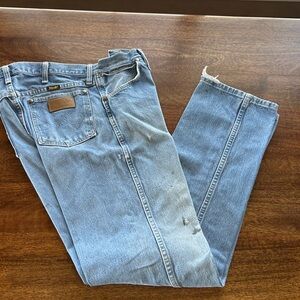 Authentic Vintage Wrangler Jeans Thrashed Worn Sexy Denim